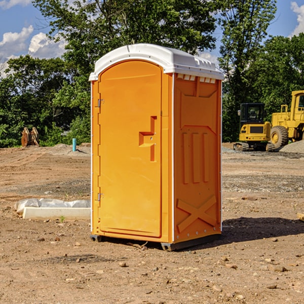 how often are the portable restrooms cleaned and serviced during a rental period in Craig IA